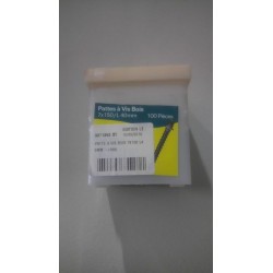 Pattes à Vis Bois 7x150/L40mm  x100