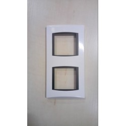 Cache enjoliveur Double Alvaïs Blanc laqué