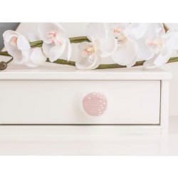 Lot de 4 boutons de meuble Marbre noir zamak...