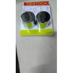Lot de 2 embouts INSPIRE, Chromé, brillant pour...