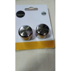 Lot de 2 embouts INSPIRE, Inox, brillant pour...