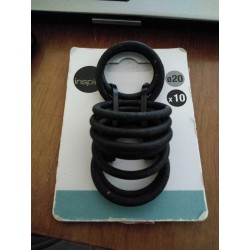 Anneaux tringle à rideau Cosy 20 mm métal noir...