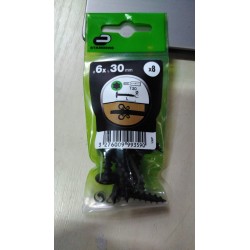 Lot de 8 vis acier tête ronde STANDERS, Diam.6...