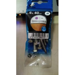 Tirefond bois tête hexagonale 6 x 40 mm boite...