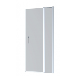 Porte de douche pivotante fumé, chromé 120 cm,...