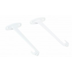 Lot de 2 supports tablette horizontaux, blanc...