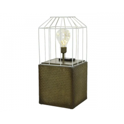 Lampe solaire à poser cage métal blanc 4 Lumen...