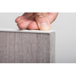 Couvre-chant non encollé blanc, L.200 x l.1.6 cm