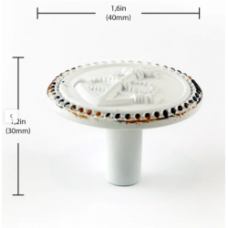 Bouton de meuble L'AGAPE Ancre blanc métal