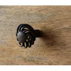 Bouton de meuble Boule acier, marron CHRISLIGNE...