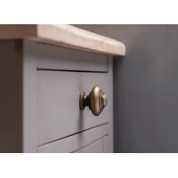 Bouton de meuble Rond zamak, vieil or REI H.26...