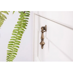 Poignée de meuble zamak laitonné 65x15mm
