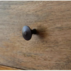 Bouton de meuble Lentille zamak, marron...