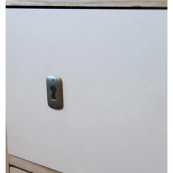 Entrée de clé Moderne en zamak nickelé