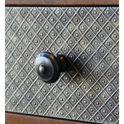 Bouton de meuble Rustique zamak, gris foncé...