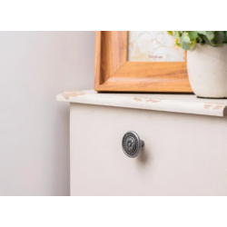 Bouton de meuble Motif zamak, argent REI H.22 x...