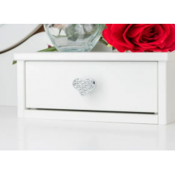 Bouton de meuble Coeur zamak, argent REI H.20 x...