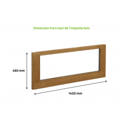 Imposte bois Brico Essentiel, H.40 x l.140 cm