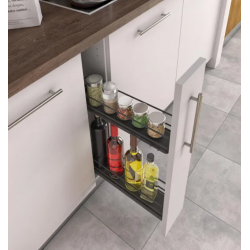 Rangement coulissant epices et bouteilles pour...