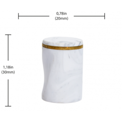 Bouton de meuble L'AGAPE Encoche blanc résine