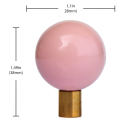 Bouton de meuble L'AGAPE Boule rose résine