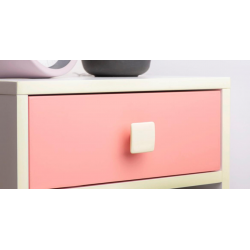 Bouton de meuble REI Carré beige zamak