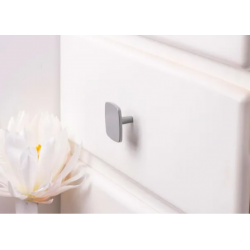 Bouton de meuble REI Carré argent zamak