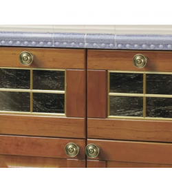 Bouton de meuble Rond zamak, vieil or REI H.26...