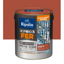 Peinture extérieure fer Xpro3 RIPOLIN rouge vif...