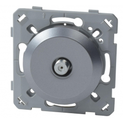 Prise tv type f Epure, LEXMAN, gris aluminium