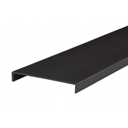 Nez de cloison aluminium noir 10 x 78 mm L.2,6 m